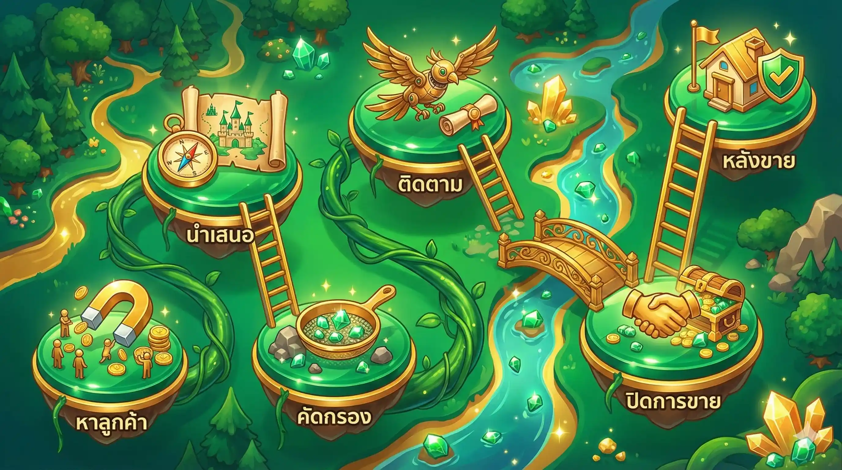 แผนภาพขั้นตอนการขายบ้าน 6 ขั้นตอน